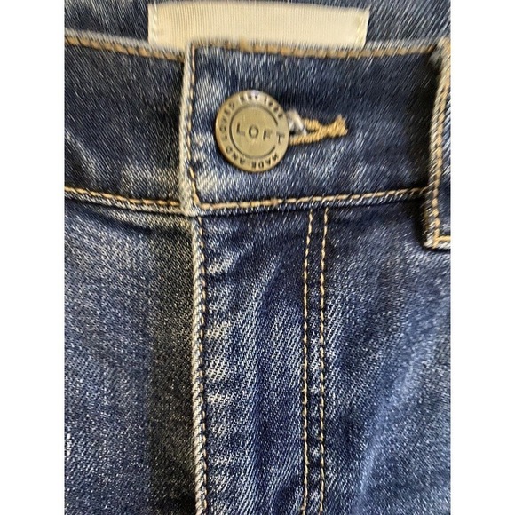 LOFT Womens Mid Rise Side Stripe Modern Skinny Jeans 2 P Mid Rise Denim Stretch - Picture 4 of 12